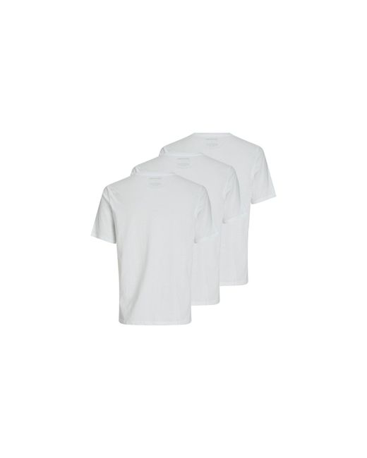 Jack & Jones White Under Tee 3 Pack for men