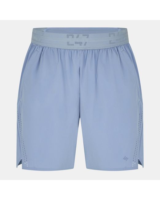REPRESENT 247 Blue Performance Gym Shorts for men