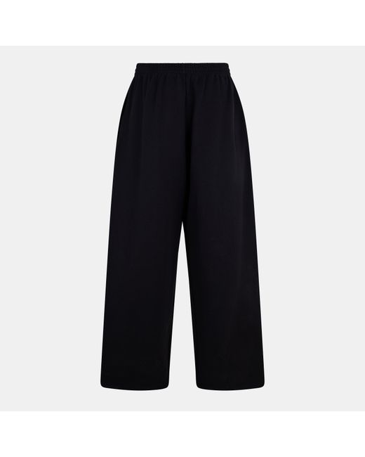 Balenciaga Black Bal Baggy Closed Hem Fleece Joggers for men
