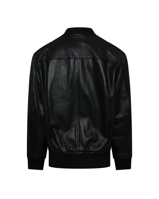 DIESEL Black L Pritts New Leather Jacket for men