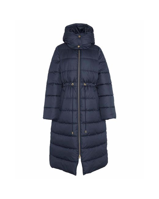 Barbour Blue Mannue Longline Quilted Jacket