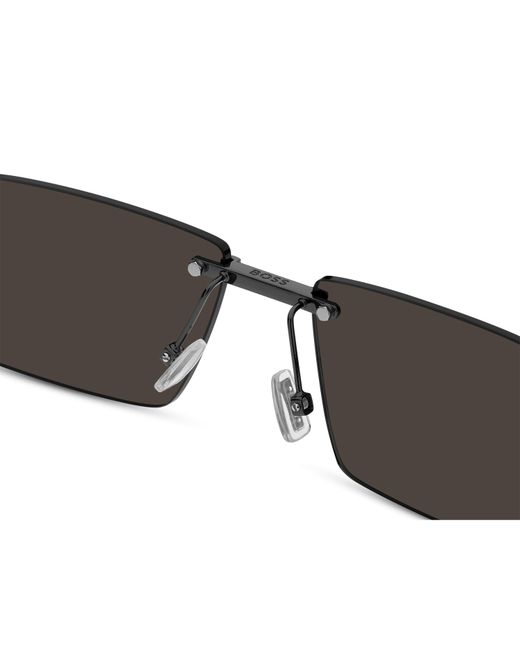 Boss Black Rectangular Sunglasses for men
