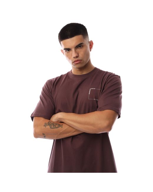 Marshall Artist Red Chvrn Box Regular Fit T-Shirt for men