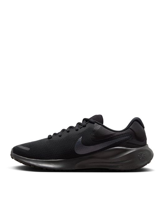 Nike Black Revolution 7 Road Running Shoes for men