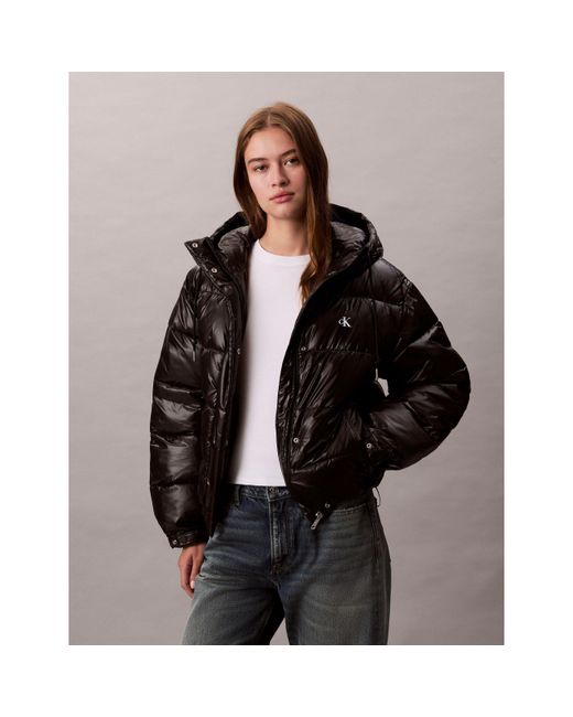 Calvin Klein Black Quilted Short Puffer Jacket