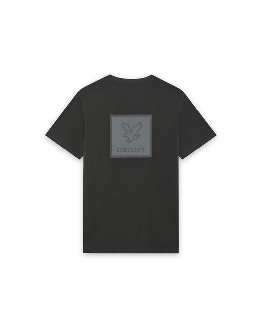 Lyle & Scott Black Lyle & Scott Back Graphic T-Shirt for men