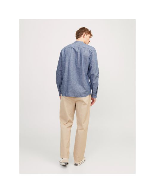 Jack & Jones Blue Ls B Lin Shirt Sn99
