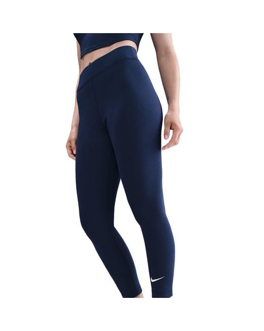 Nike Blue Sportswear Classic High-Waisted 7/8 Leggings