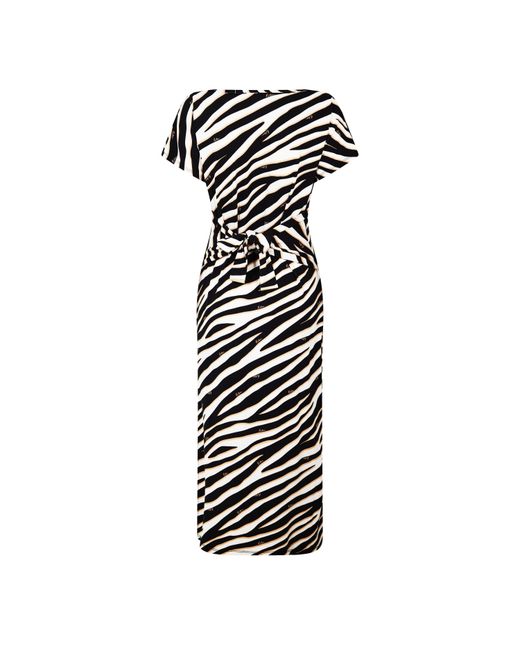 Biba Multicolor Tie Front Jersey Dress