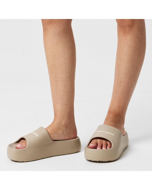 Tommy Hilfiger Gray Tj Flatform Sliders