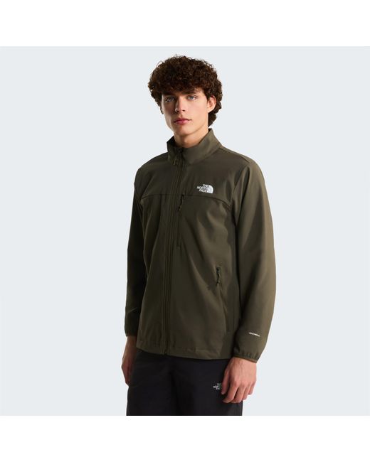 The North Face Green Nimble Wind-Resistant Water-Repellent Softshell Jacket for men