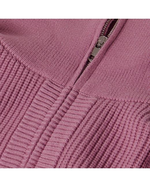 Varley Purple Maura Knitted Crew Neck Jumper