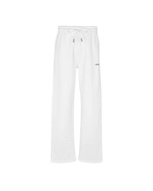 Off-White c/o Virgil Abloh White Arrow Fleece Closed Hem Joggers for men