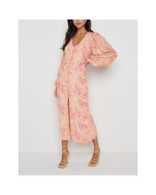 Pretty Lavish Orange Naya Midaxi Slinky Dress