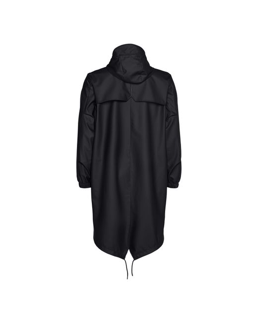 Rains Blue Fishtail Parka Black