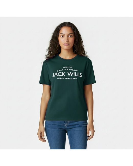 Jack Wills Green Forstal Boyfriend T-Shirt Ladies
