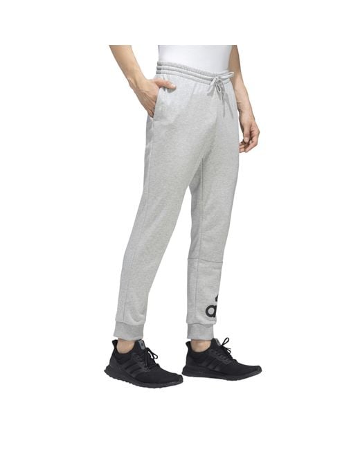 Adidas Gray Closed Hem Jersey Joggers for men