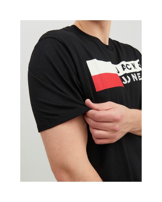 Jack & Jones White Short Sleeve Logo T-Shirt Plus Size for men