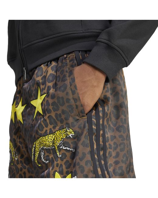 Adidas Originals Gray All Over Print Fleece Jogger Shorts for men