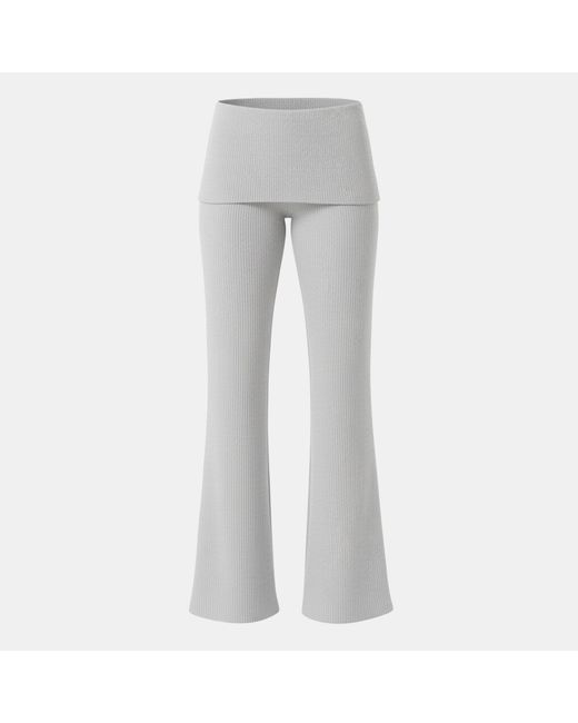 Usa Pro Gray Sophie Habboo Rib Flared Yoga Pants
