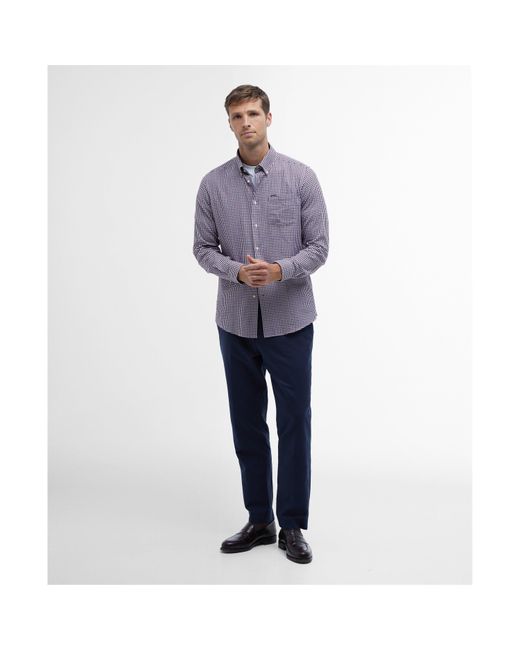 Barbour Blue Padshaw Tailored Shirt for men