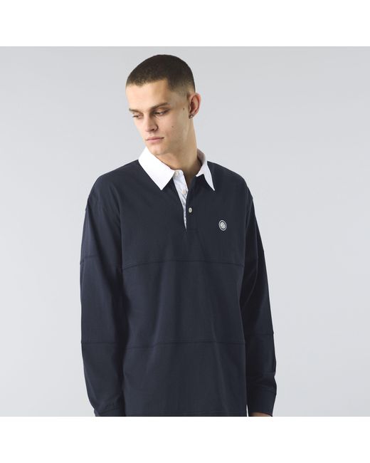 Pretty Green Blue Islington Rugby Polo Shirt for men