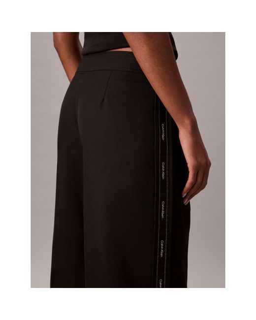 Calvin Klein Black Wide Leg Trousers