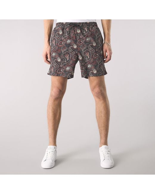 Pretty Green Black Paisley Swim Shorts for men