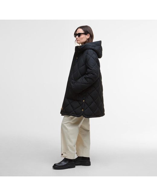 Barbour Black Kailyn Hooded Long Sleeve Medium Puffer Jacket