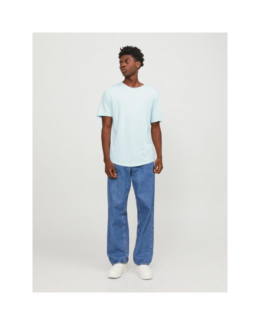 Jack & Jones White And Crew Neck Regular Fit T-Shirt for men