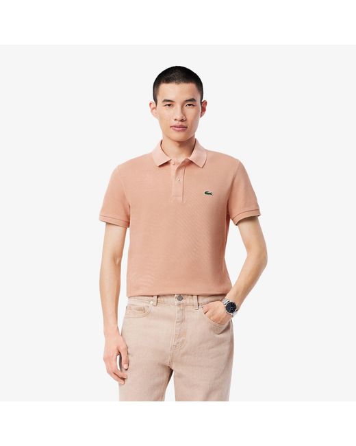 Lacoste Pink Slim-Fit L.12.12 Pique Polo Shirt for men