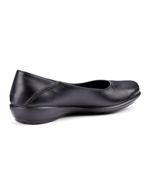 Hotter Black Birdie Ballerina Pumps Standard Fit