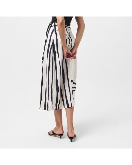 French Connection White Genevieve Adjustable Wrap Skirt