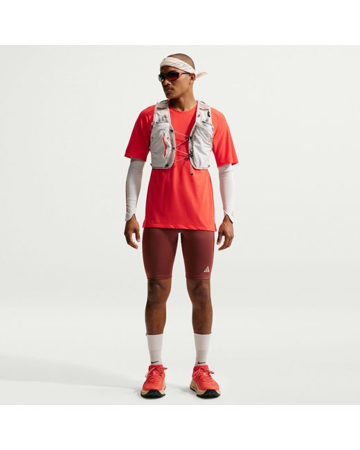 Nike Red Acg "Solar Chase" Dri-Fit Adv Trail Running Top for men
