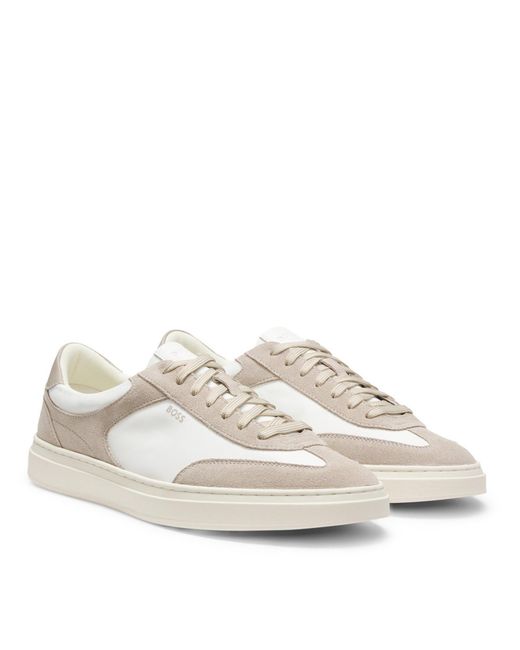 Boss White Low-Top Trainers for men