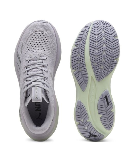 PUMA White Magnify Nitro 3 Running Shoes