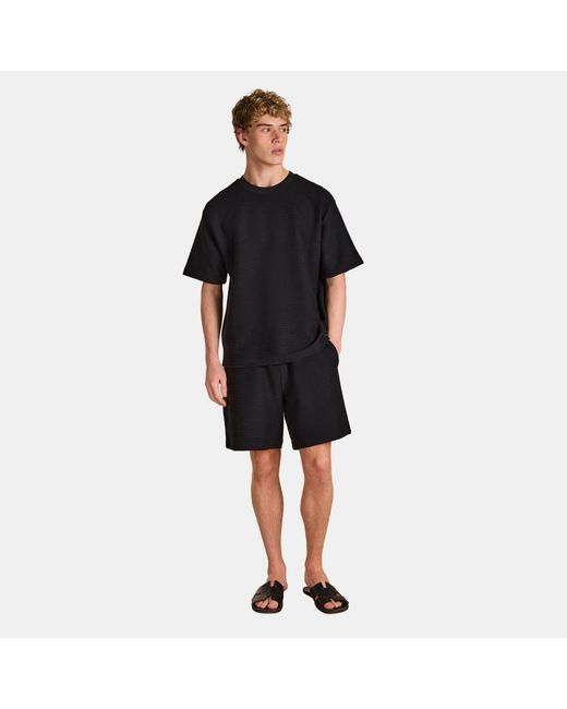 PREVU Black Ottoman Tee T-Shirt for men