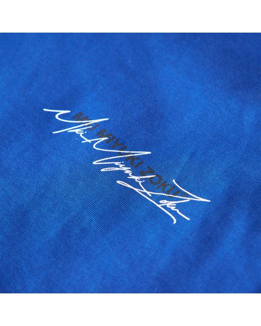 MKI Miyuki-Zoku Blue Script T-Shirt for men