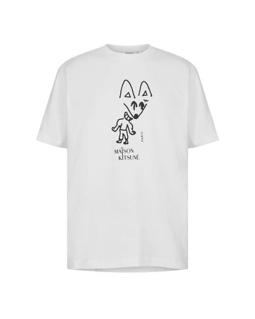 Maison Kitsuné White Party Fox Comfort T-Shirt for men