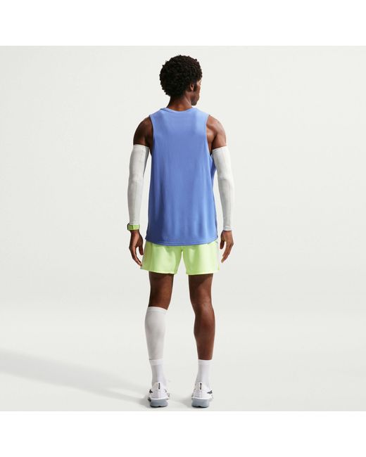 Nike Blue Miler Dri-Fit Running Tank Top for men