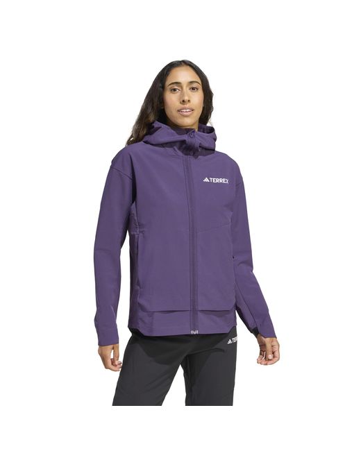 Adidas Purple Terrex Multi Hiking Softshell Jacket