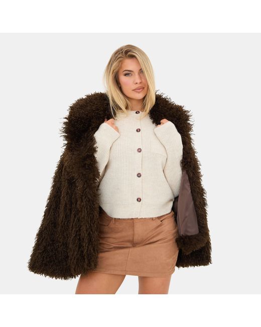 I Saw It First Natural Button Detail Cardigan