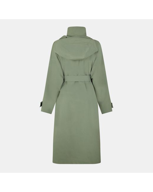 Lacoste Green Waterproof Packable Long Sleeve Oversized Fit Rain Anorak