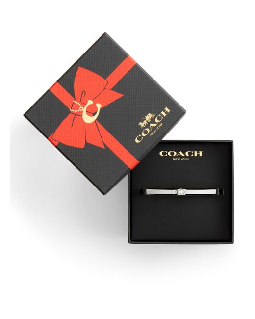 COACH White C Hinge Bangle