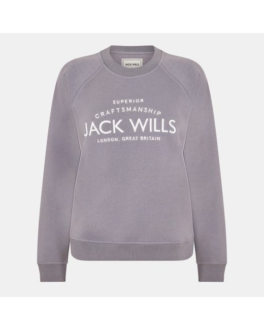 Jack Wills Gray Hunston Graphic Crew Neck Sweatshirt