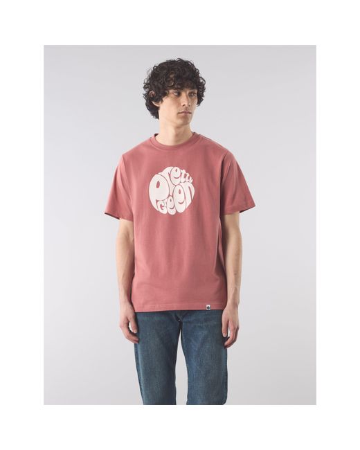 Pretty Green Pink Gillespie Logo Regular Fit T-Shirt for men