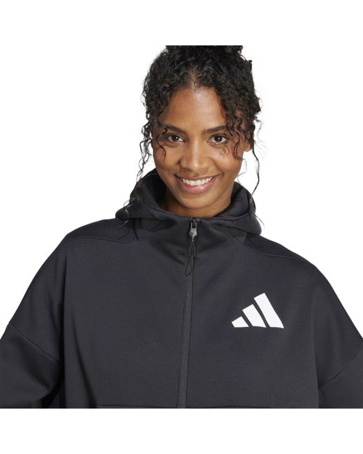 Adidas Blue Z.N.E. Full Zip Tracksuit Top