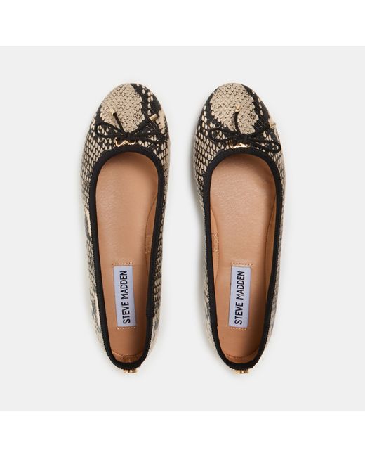 Steve Madden Natural Blossoms Snake Patterned Flats
