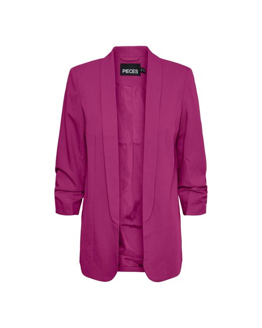 Pieces Purple Tailored Structured Blazer
