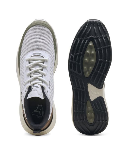 PUMA White Gruve Spikeless Golf Shoes for men